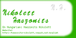 nikolett haszonits business card